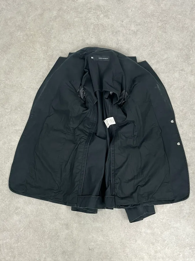 AW2003 Dsquared2 Black Denim Pocket Blazer Jacket - Image 8