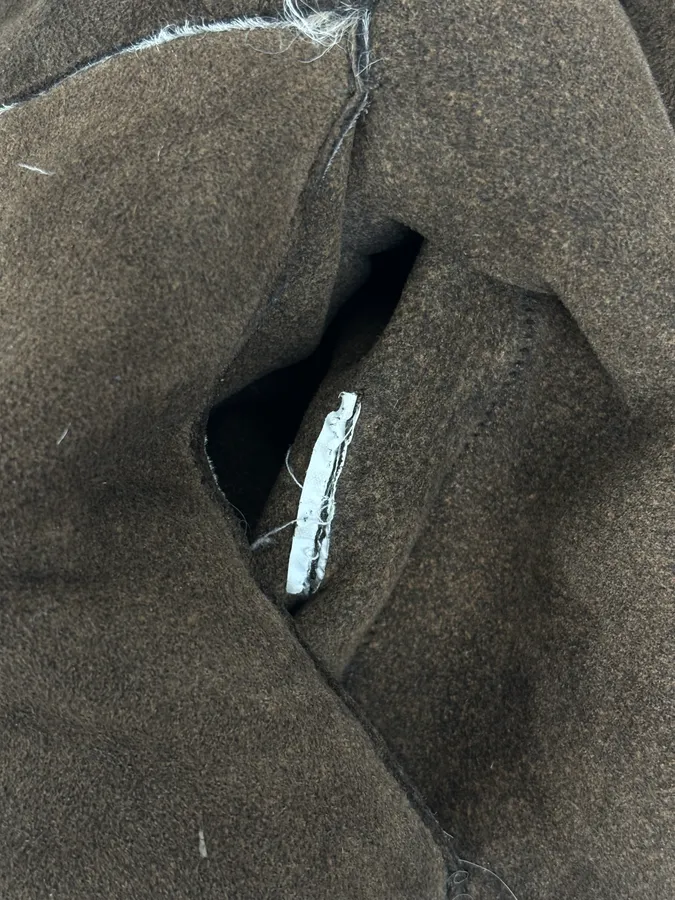 AW2003 Emporio Armani Brown Beige Shearling Fur-Lined Leather Jacket - Image 14
