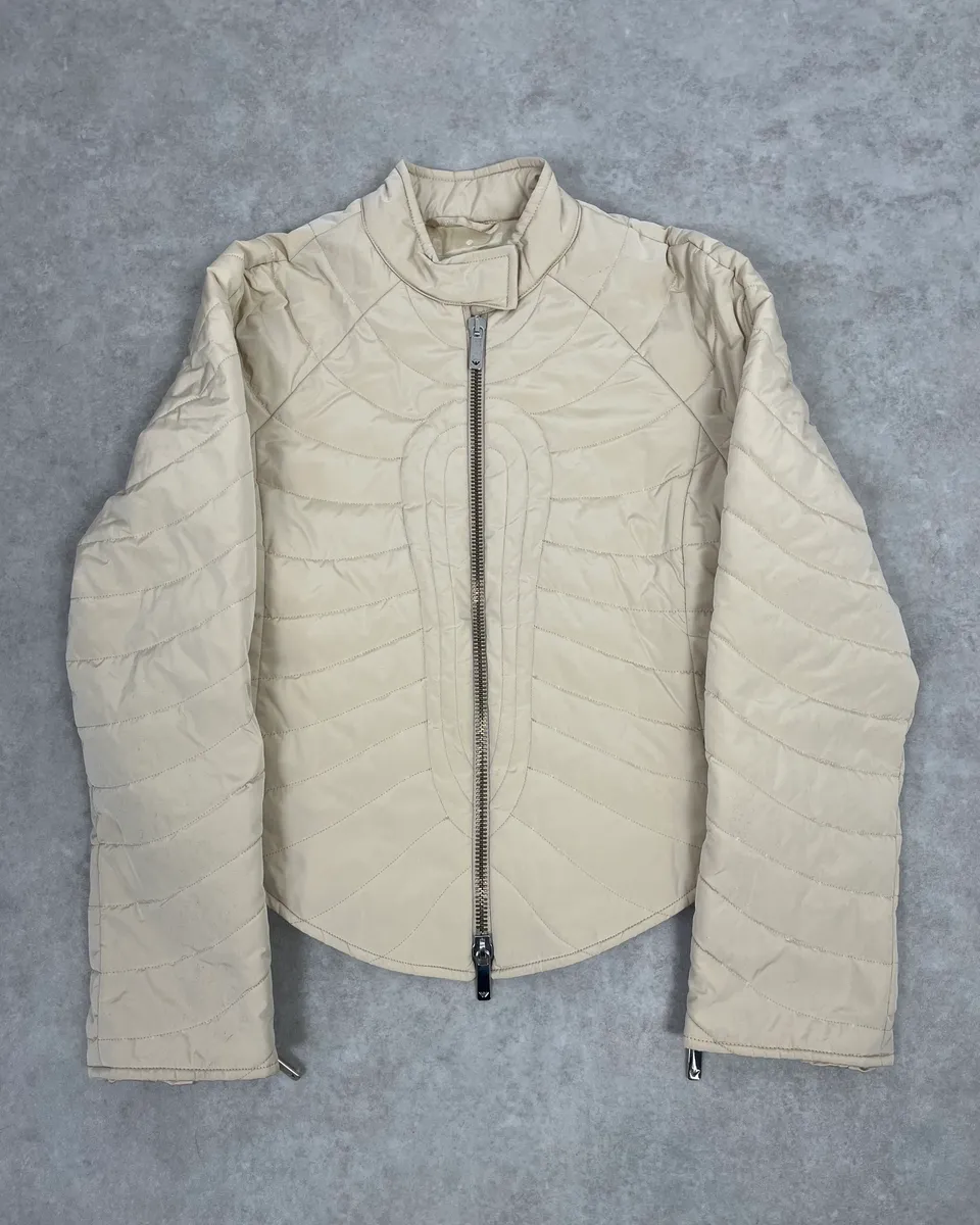 AW2003 Emporio Armani Cream Cropped Contemporary Jacket