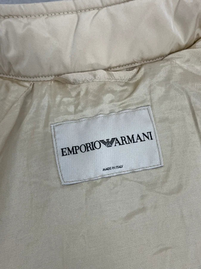 AW2003 Emporio Armani Cream Cropped Contemporary Jacket - Image 10