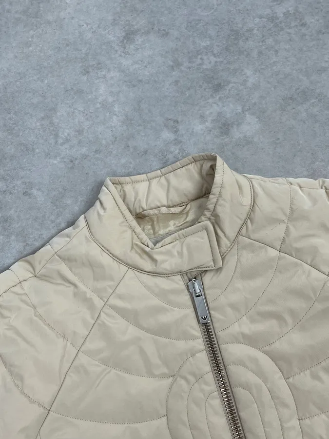 AW2003 Emporio Armani Cream Cropped Contemporary Jacket - Image 5