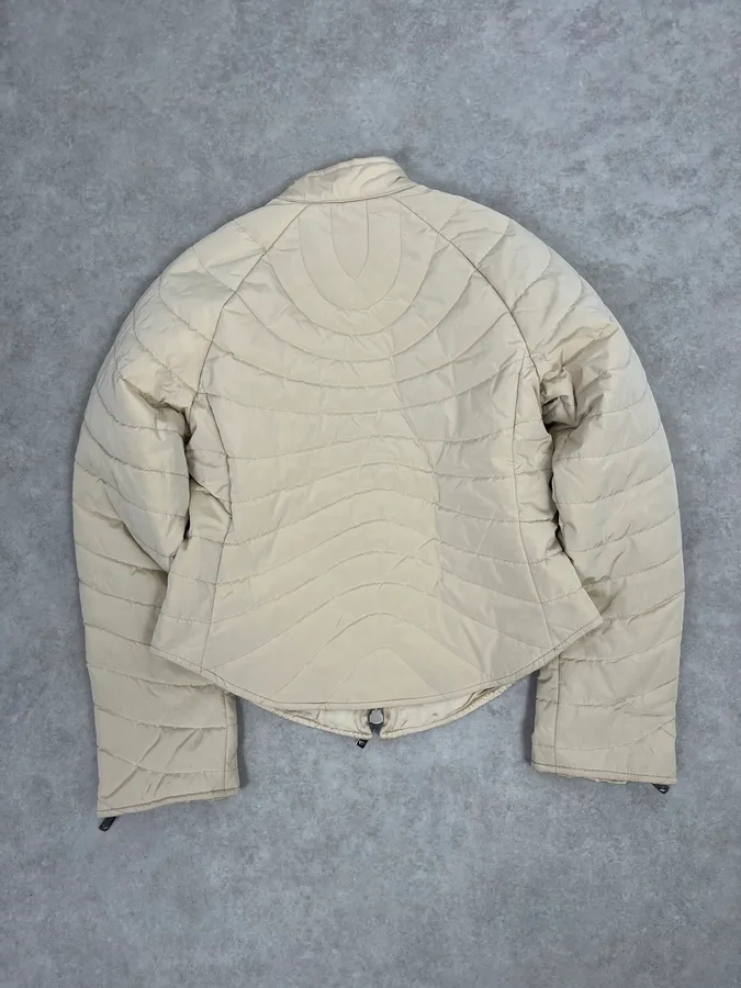 AW2003 Emporio Armani Cream Cropped Contemporary Jacket - Image 6