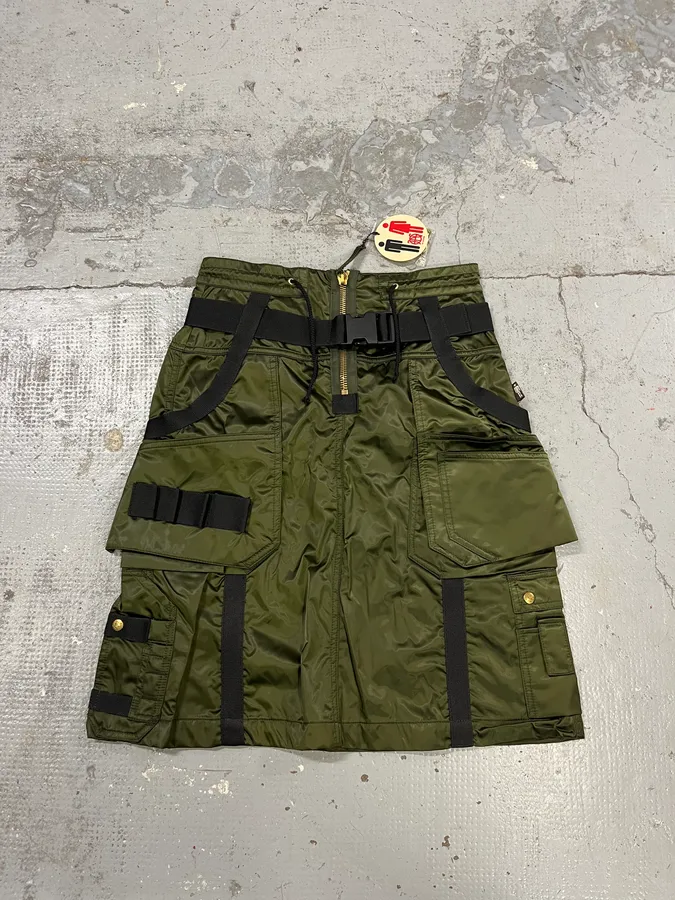 AW2003 Jean Paul Gaultier Bondage Khaki Military Skirt - Image 4