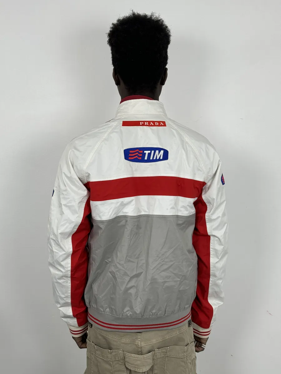 AW2003 Prada Linea Rossa White & Red Sport Jacket - Image 4