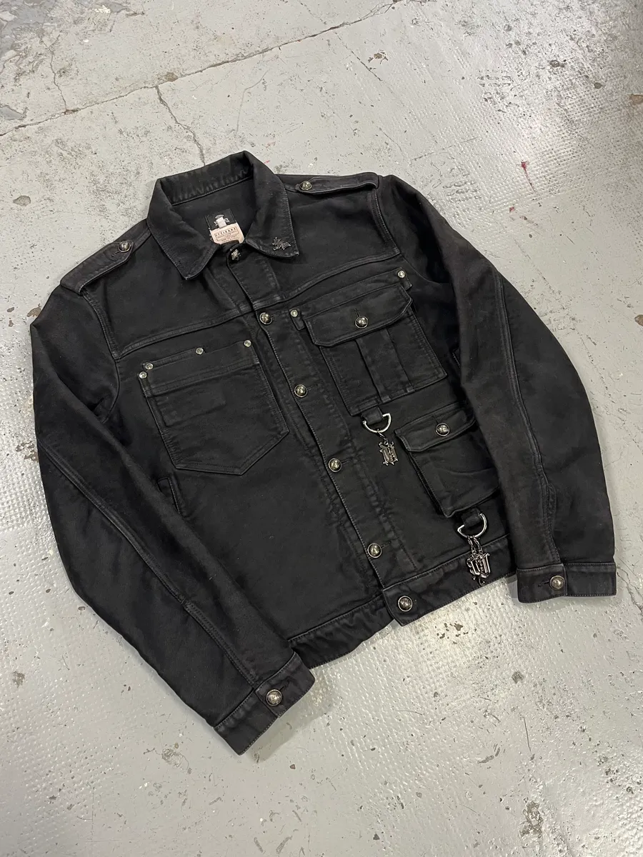 AW2003 Versace Military Multi-Pockets Cargo Black Jacket - Image 4