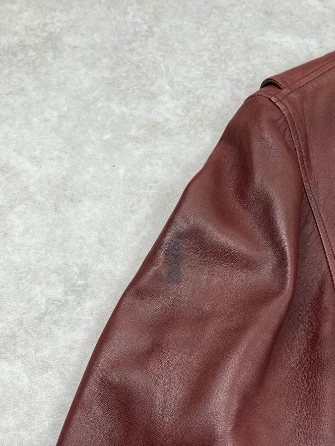 AW2003 Yves Saint Laurent Moto Brown Leather Jacket - Image 10
