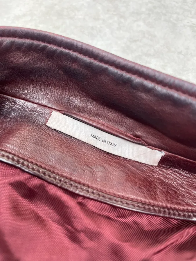AW2003 Yves Saint Laurent Moto Brown Leather Jacket - Image 15
