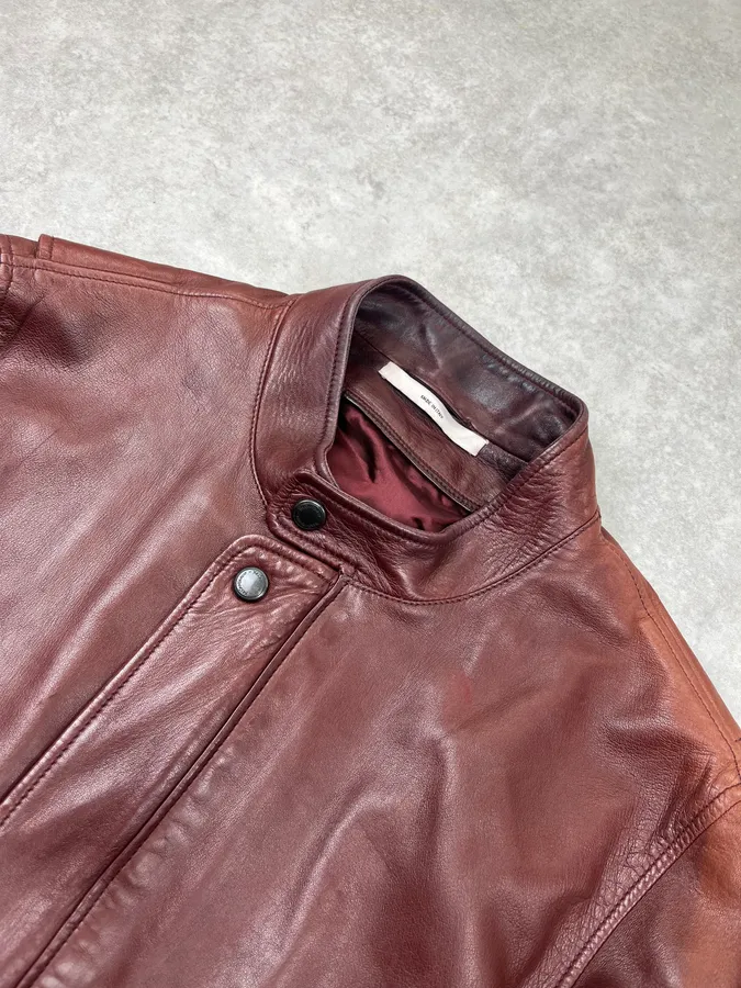 AW2003 Yves Saint Laurent Moto Brown Leather Jacket - Image 5