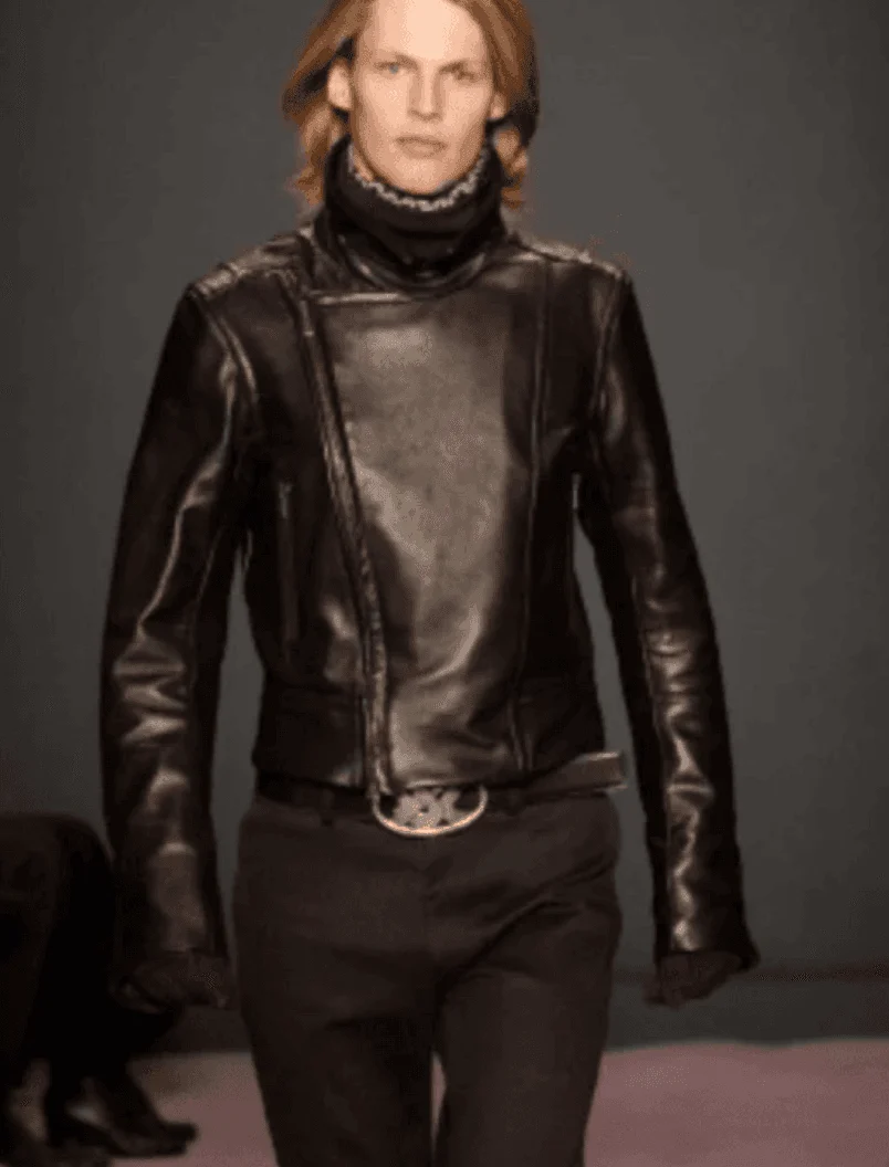 AW2003 Yves Saint Laurent Propaganda Black Leather Belt - Image 3