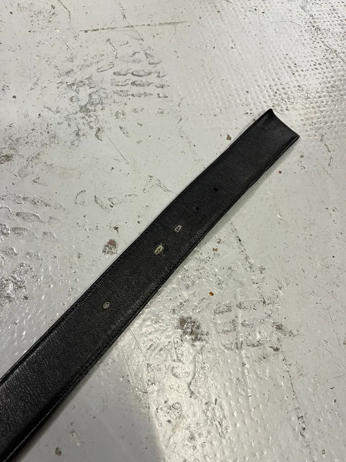 AW2003 Yves Saint Laurent Propaganda Black Leather Belt - Image 7