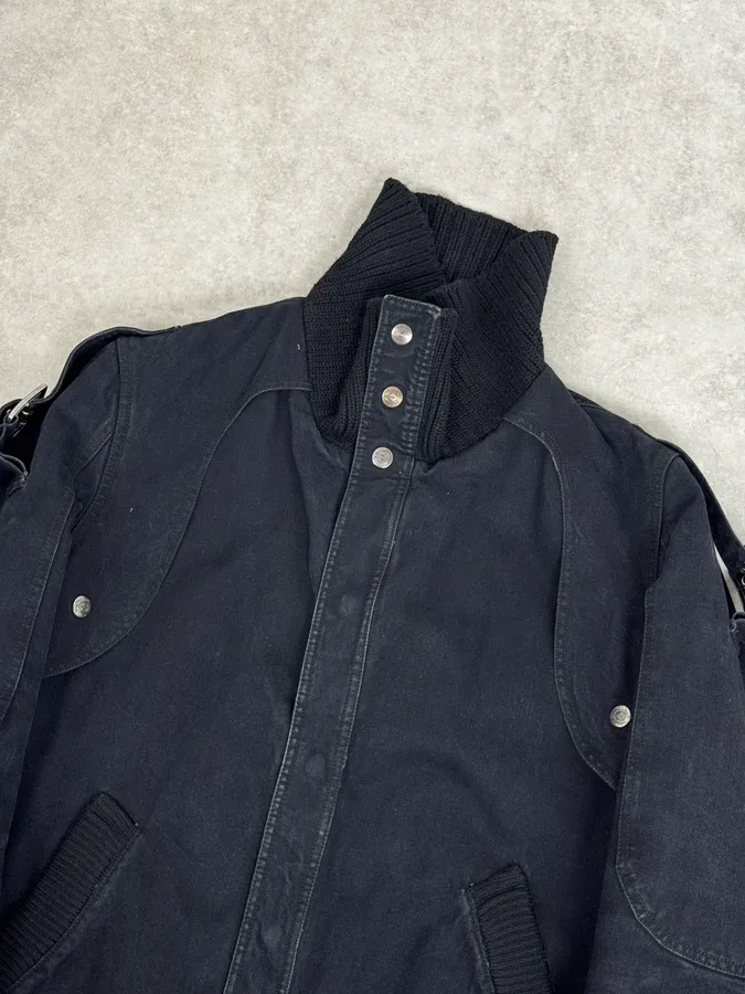 AW2004 Cavalli Dark Navy Astro Bomber Jacket - Image 6