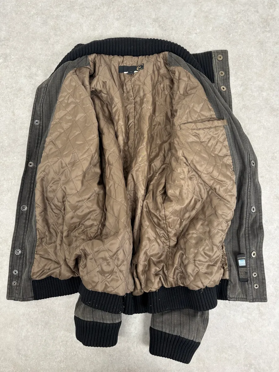 AW2004 Cavalli Grey Lines Bomber Jacket - Image 8