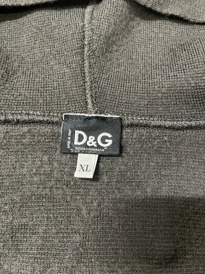 AW2004 Dolce & Gabbana Always Good Brown Hooded Zip-Up Sweater - Image 8