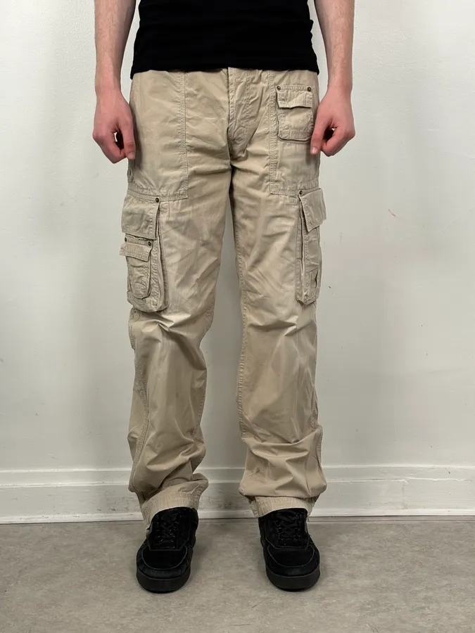 AW2004 Dolce & Gabbana Beige Military Cargo Pants