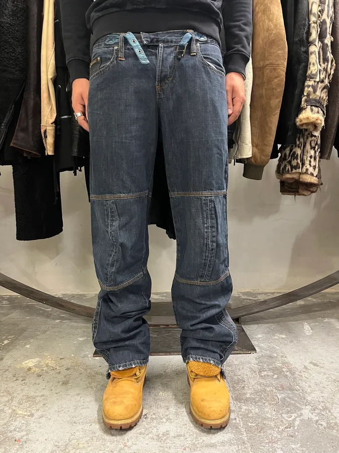 AW2004 Dolce & Gabbana Blue Denim Biker Jeans - Image 2