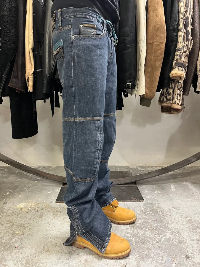 AW2004 Dolce & Gabbana Blue Denim Biker Jeans - Image 6