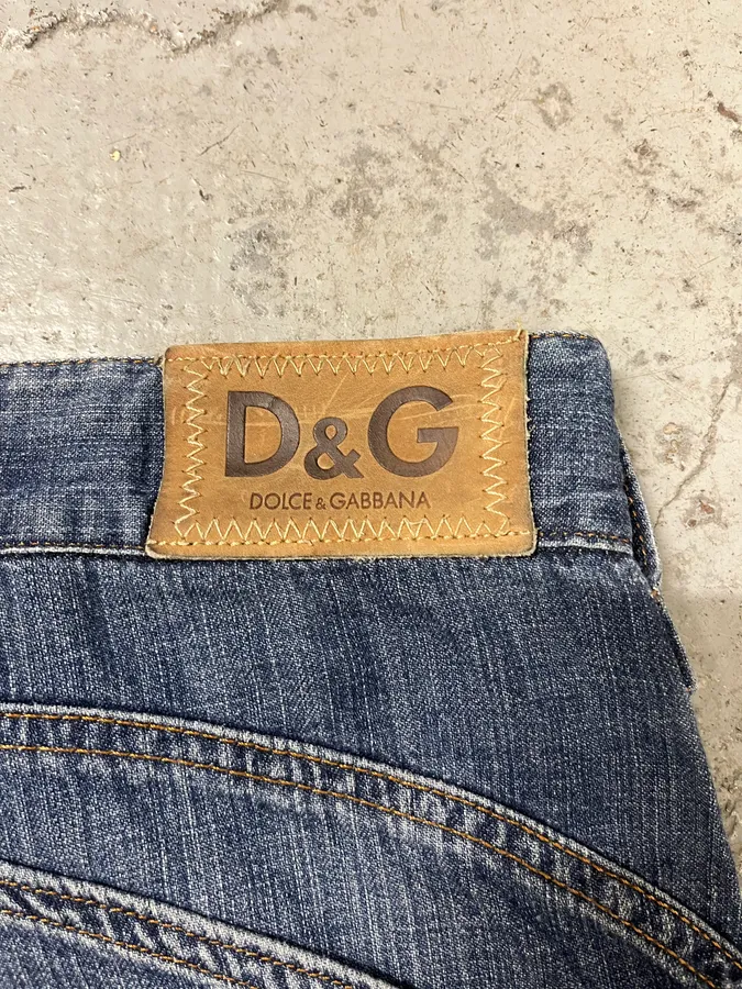 AW2004 Dolce & Gabbana Blue Hybrid Cargo Denim Jeans - Image 9