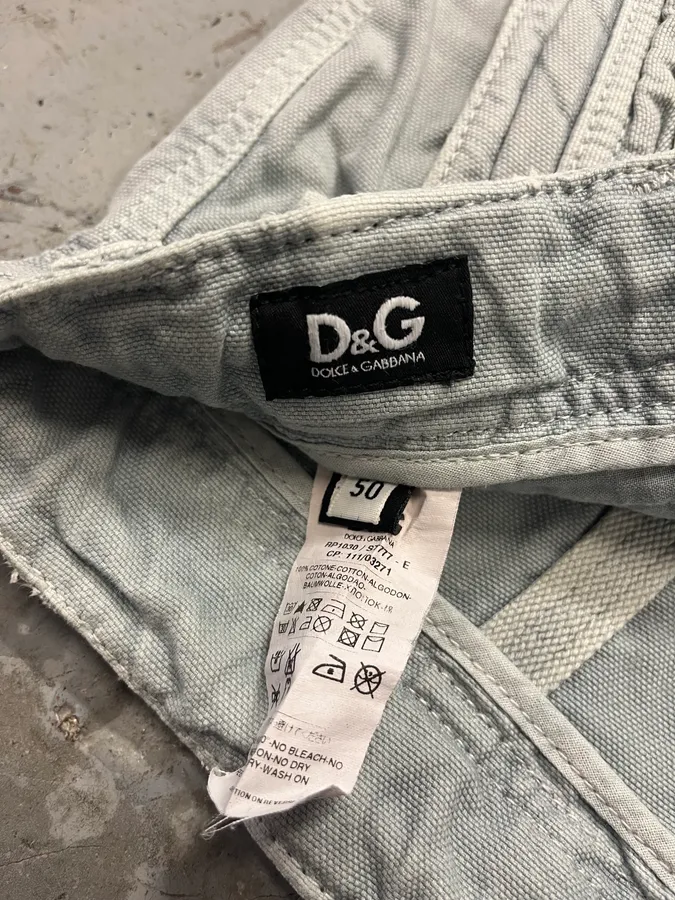 AW2004 Dolce & Gabbana Blue Multi Pockets Cargo Shorts - Image 10