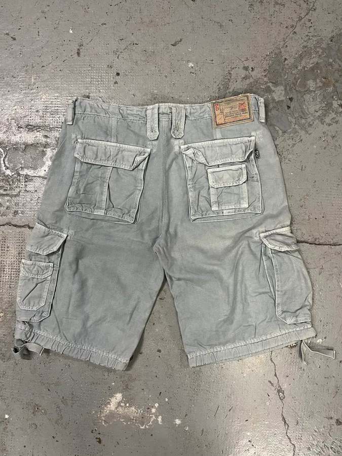 AW2004 Dolce & Gabbana Blue Multi Pockets Cargo Shorts - Image 7