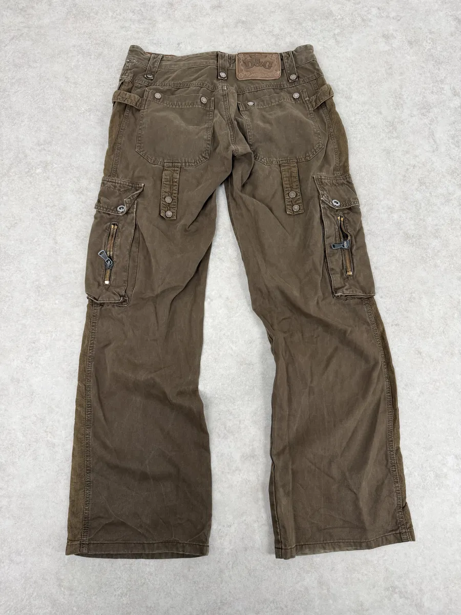 AW2004 Dolce & Gabbana Brown Cozy Utility Cargo Pants - Image 2