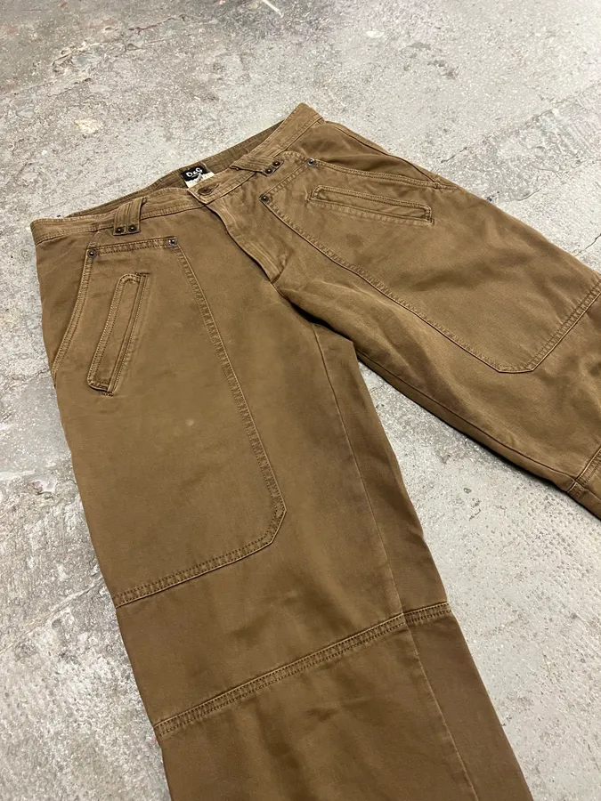 AW2004 Dolce & Gabbana Brown Utility Straight Cozy Pants - Image 7