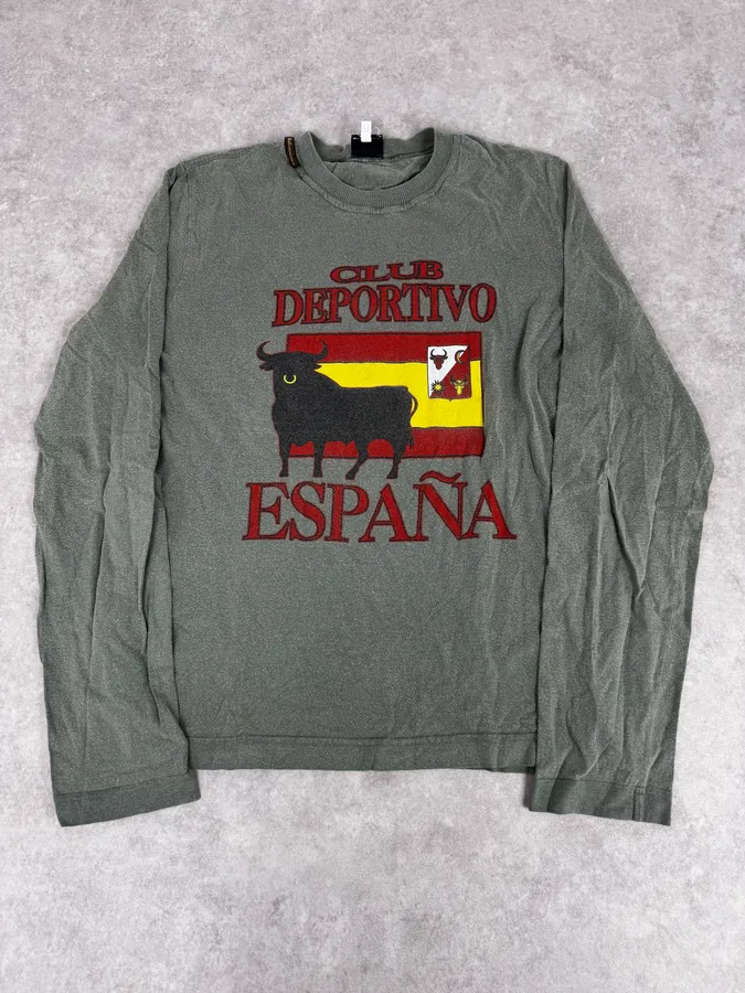 AW2004 Dolce & Gabbana Bull Spain Olive Green Longsleeves