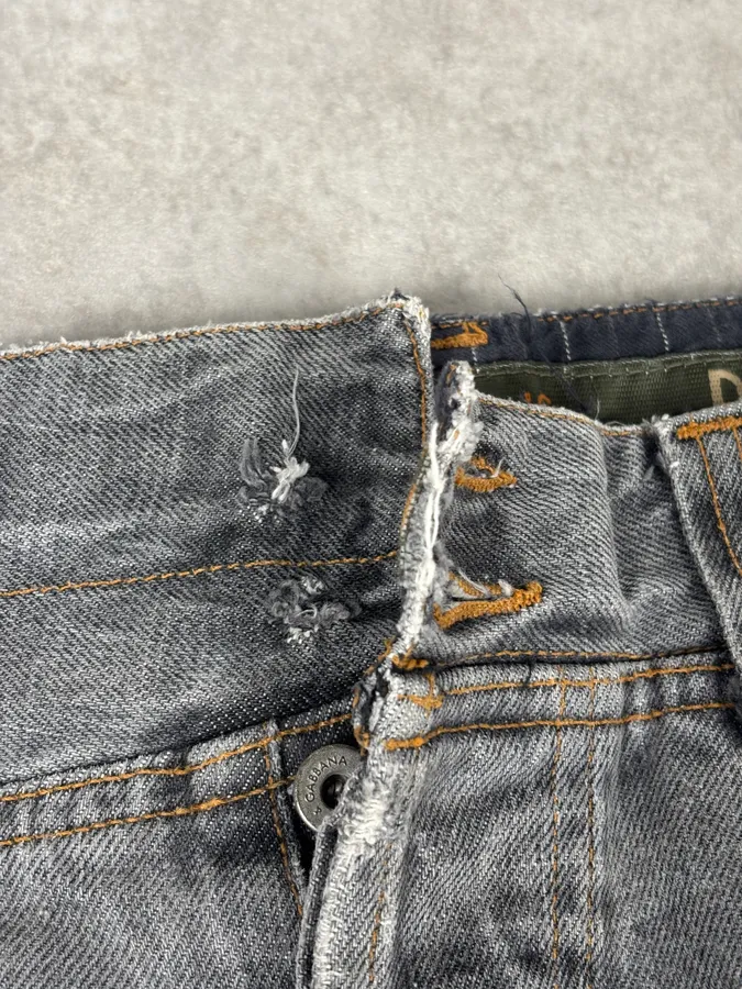 AW2004 Dolce & Gabbana Cargo Asymmetrical Denim Jeans - Image 11