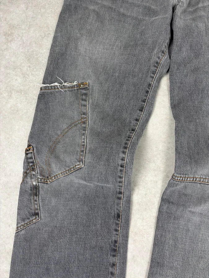 AW2004 Dolce & Gabbana Cargo Asymmetrical Denim Jeans - Image 9