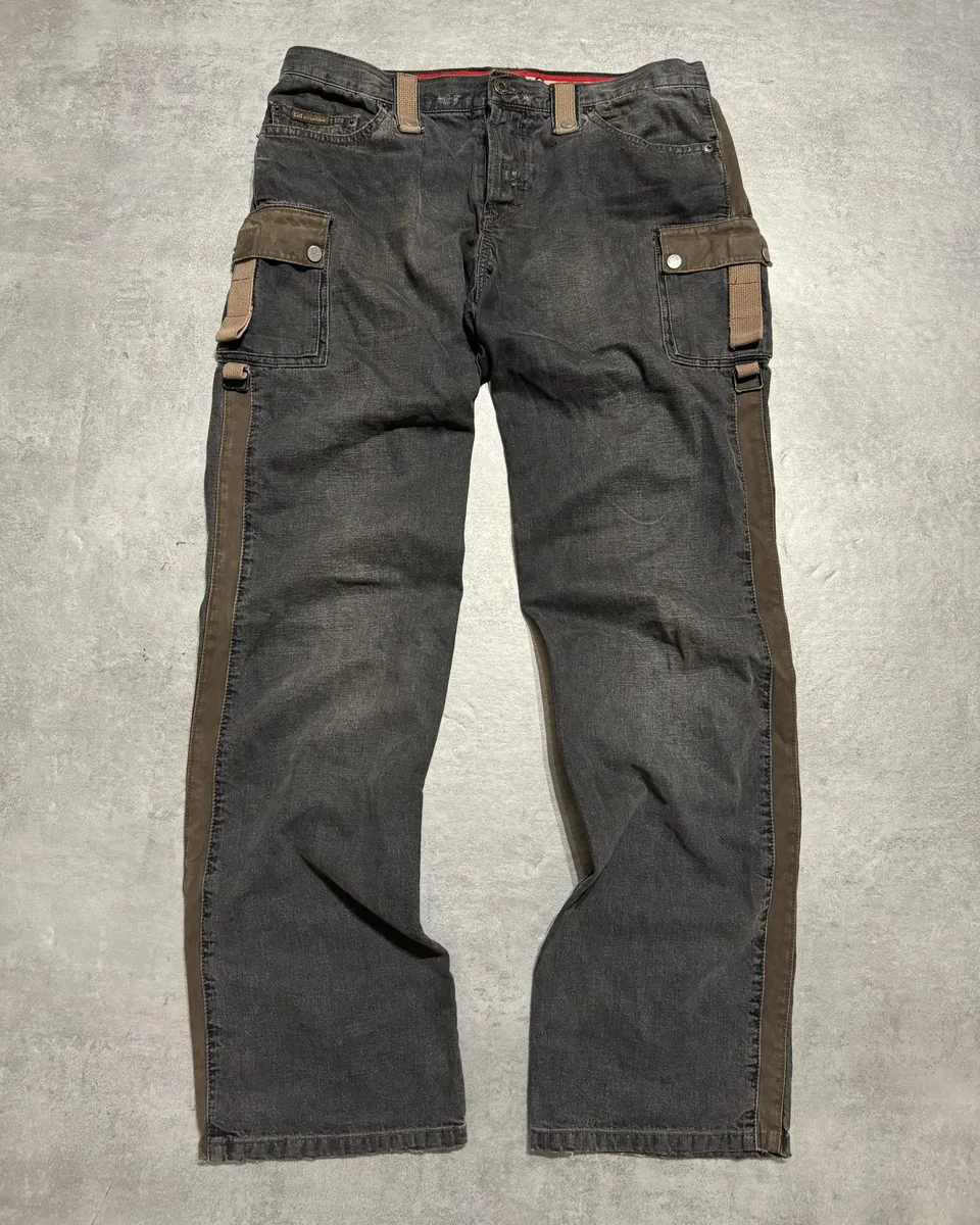 AW2004 Dolce & Gabbana Cargo Harness Grey Jeans