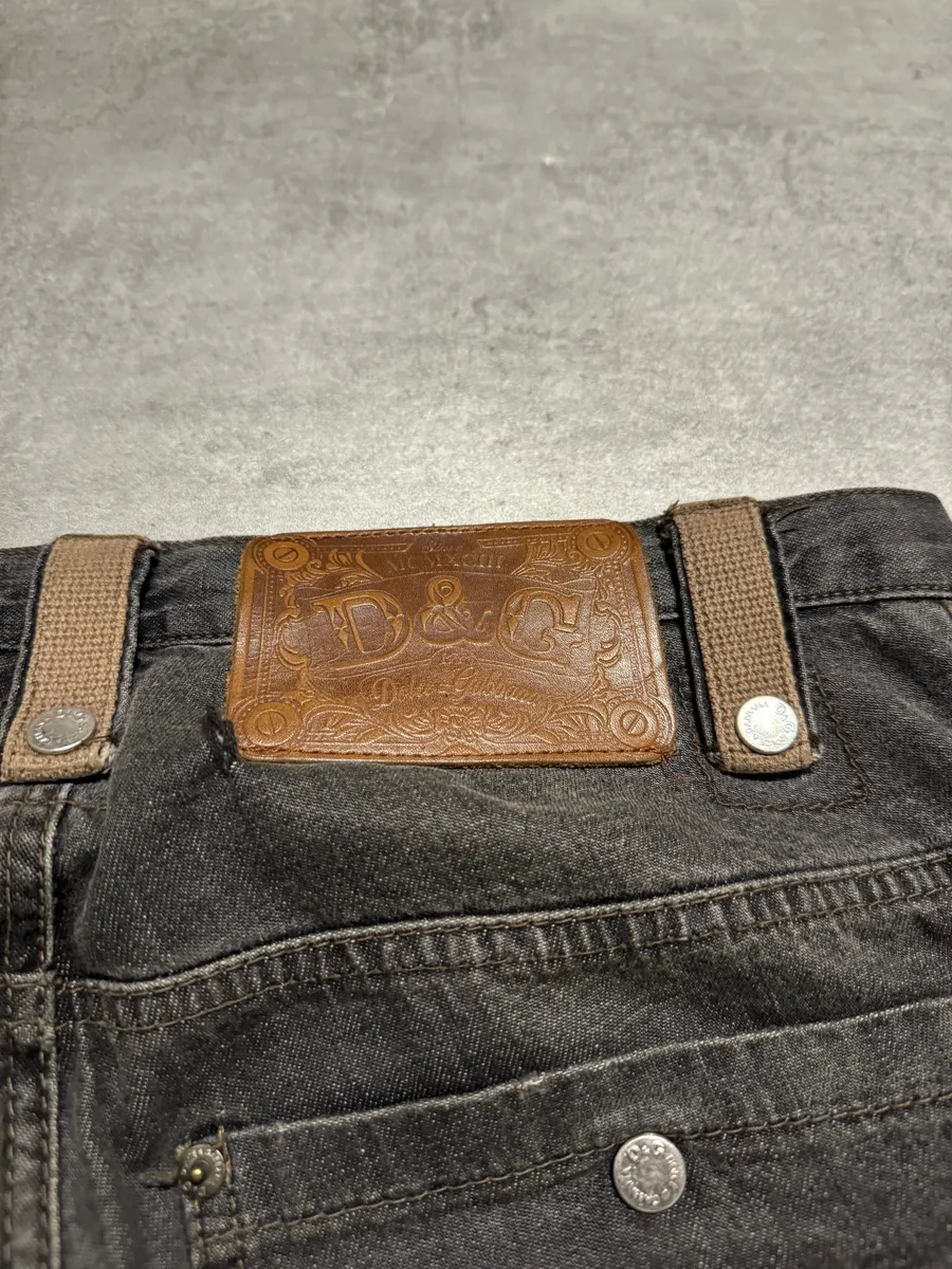 AW2004 Dolce & Gabbana Cargo Harness Grey Jeans - Image 4