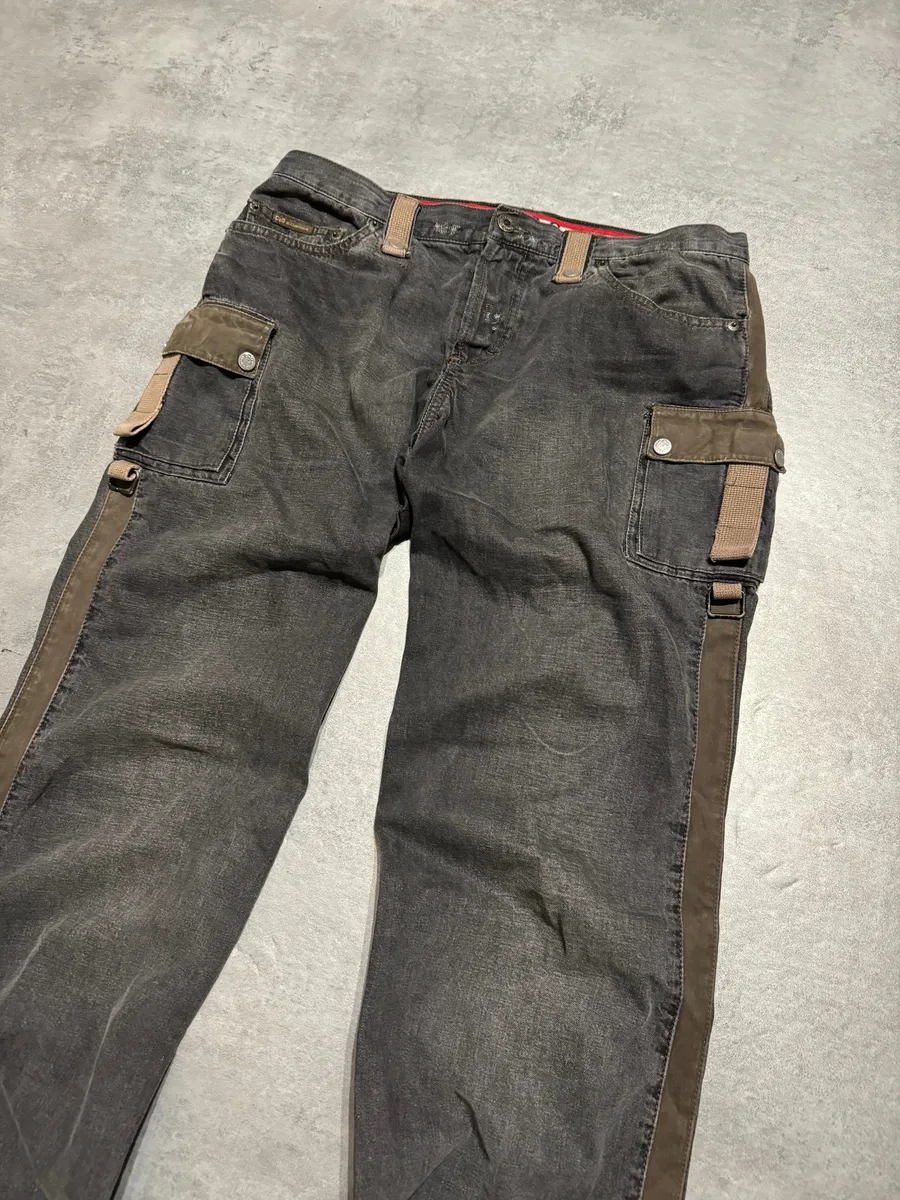 AW2004 Dolce & Gabbana Cargo Harness Grey Jeans - Image 8