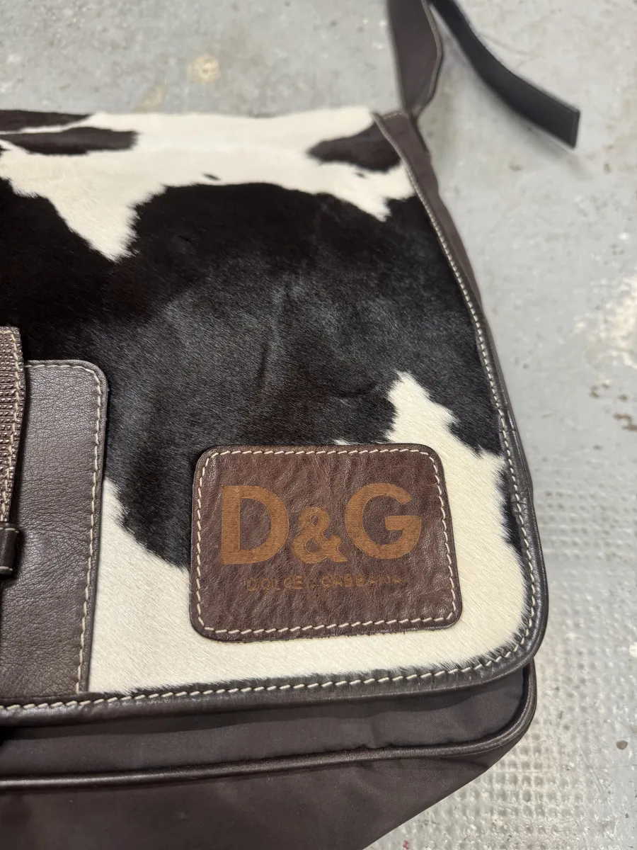 AW2004 Dolce & Gabbana Cowhide Pony Hair Leather Bag - Image 13