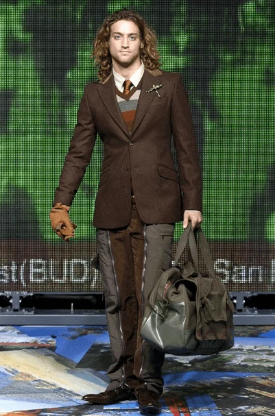 AW2004 Dolce & Gabbana Detachable Velvet Aviator Cargo Brown Pants - Image 5