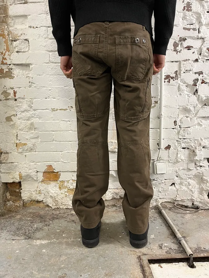 AW2004 Dolce & Gabbana Double Pocket Military Brown Pants - Image 3