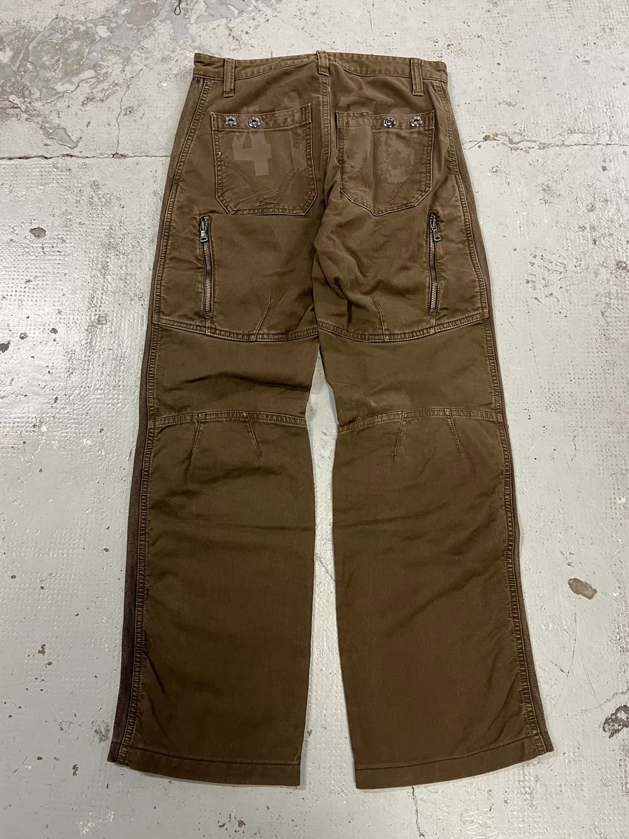 AW2004 Dolce & Gabbana Double Pocket Military Brown Pants - Image 8