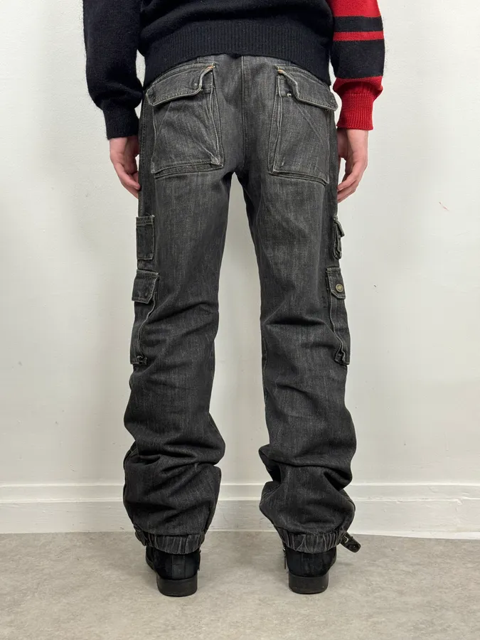 AW2004 Dolce & Gabbana Grey Cargo Denim Jeans - Image 2