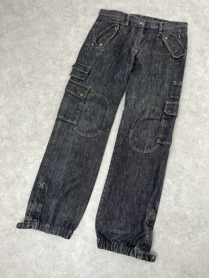 AW2004 Dolce & Gabbana Grey Cargo Denim Jeans - Image 5