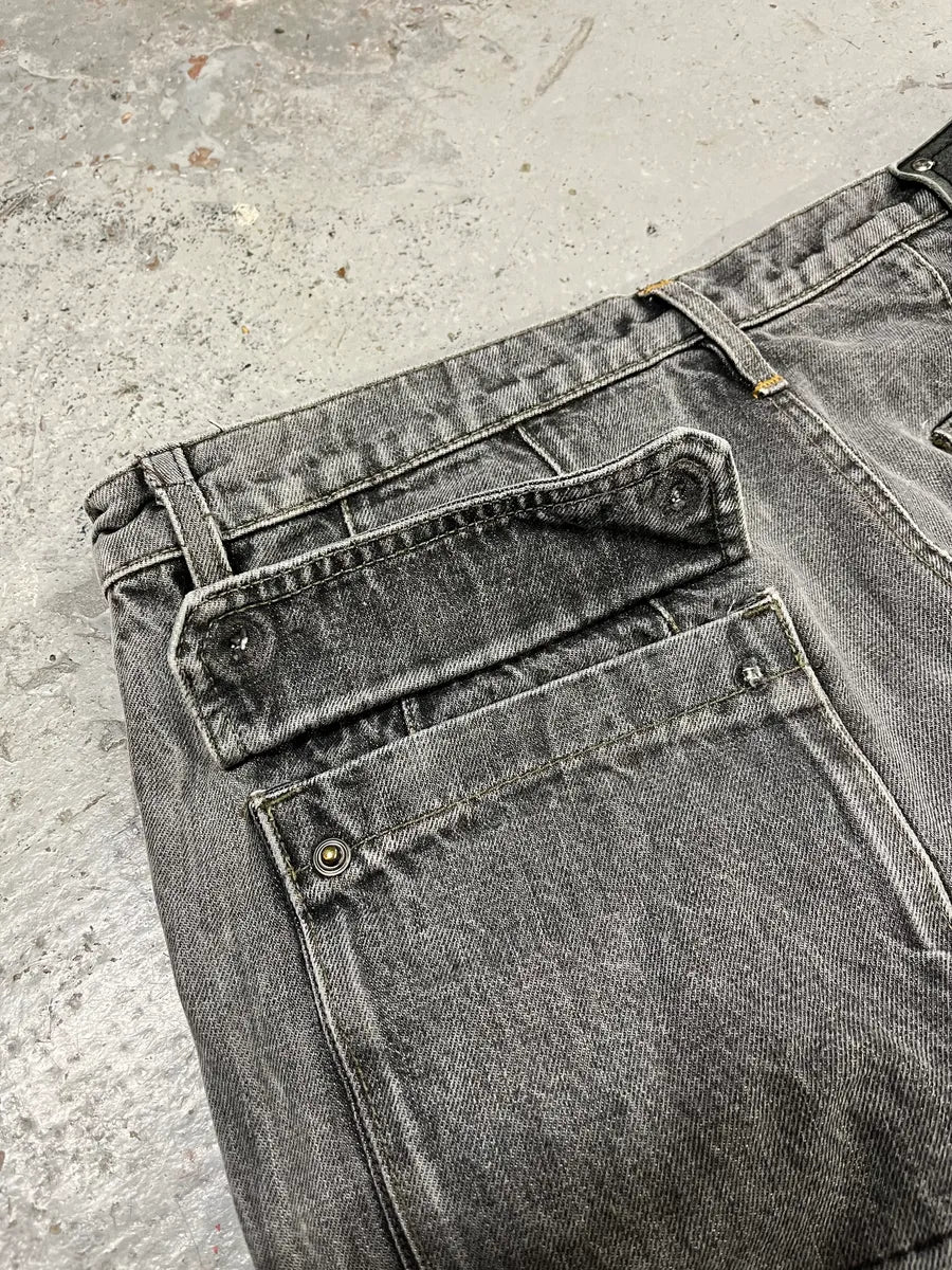 AW2004 Dolce & Gabbana Grey Cargo Double Knee Denim Jeans - Image 15