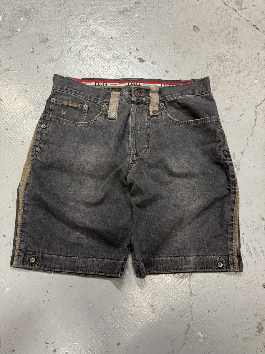 AW2004 Dolce & Gabbana Grey Utility Denim Short - Image 10