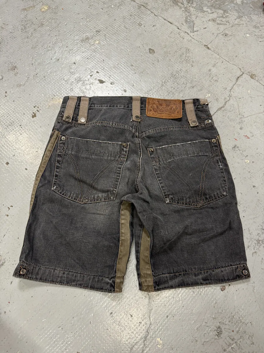 AW2004 Dolce & Gabbana Grey Utility Denim Short - Image 2