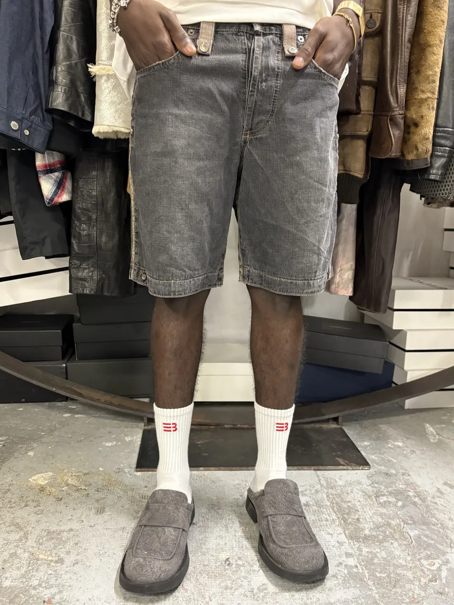 AW2004 Dolce & Gabbana Grey Utility Denim Short - Image 3