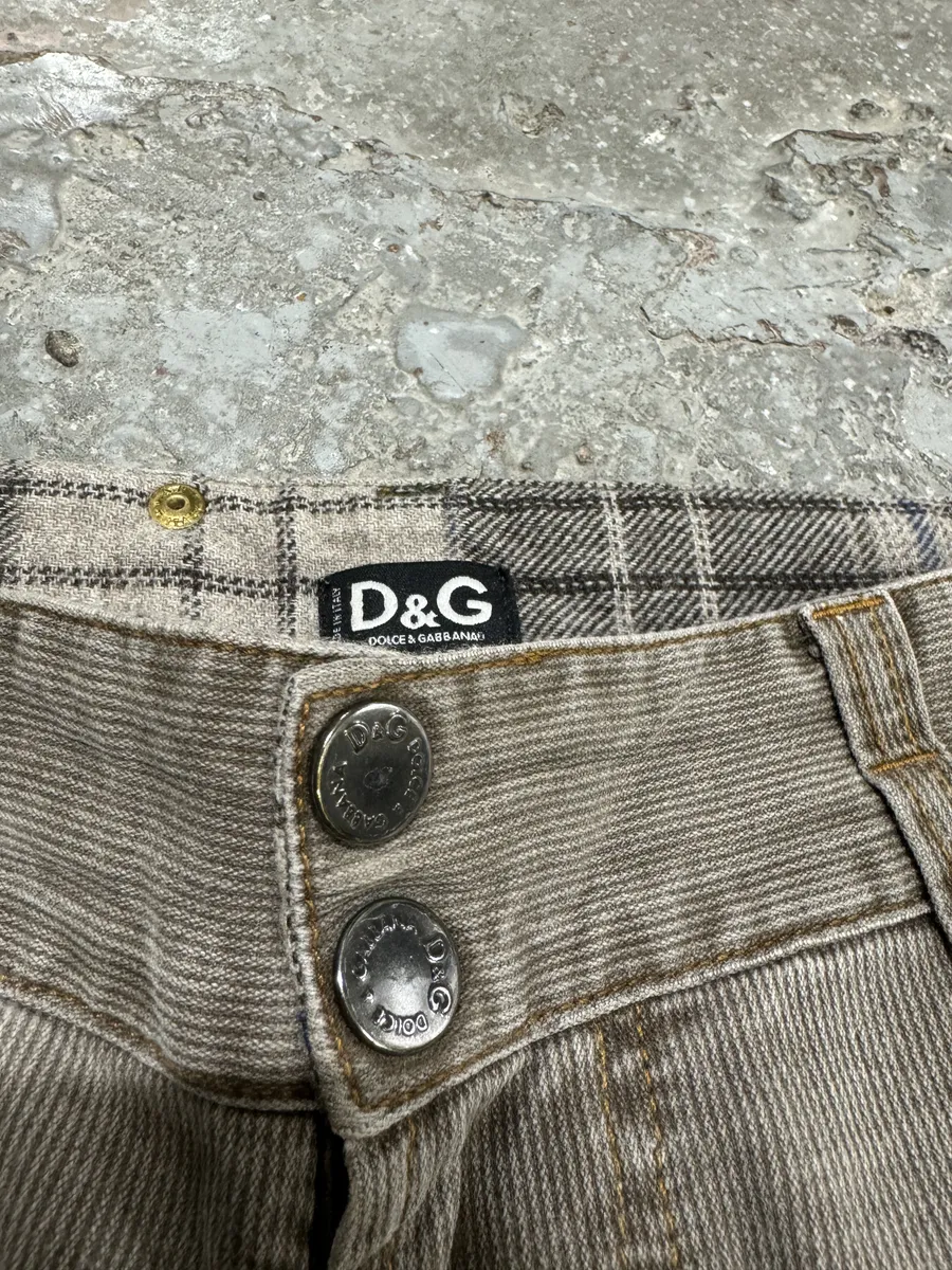 AW2004 Dolce & Gabbana Grey Velvet Pants - Image 7