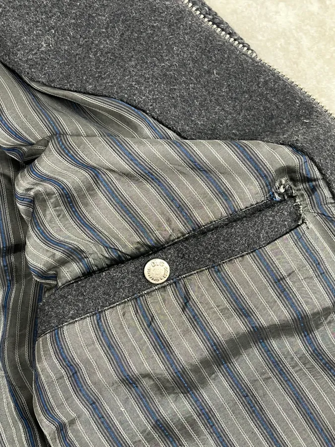 AW2004 Dolce & Gabbana Grey Wool Zip-up Jacket - Image 11