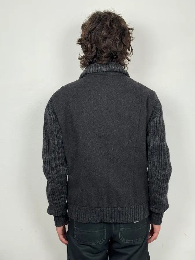 AW2004 Dolce & Gabbana Grey Wool Zip-up Jacket - Image 3