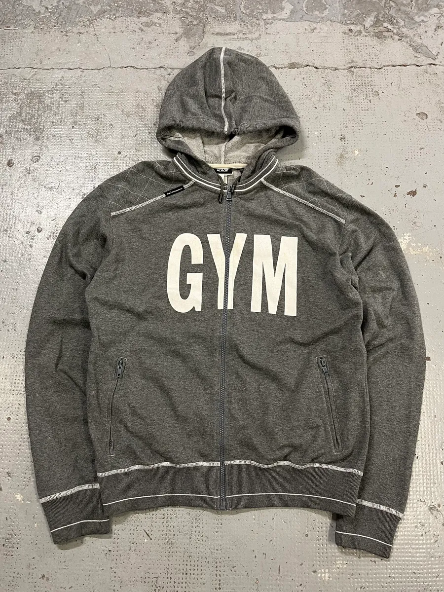 AW2004 Dolce & Gabbana Gym Grey Zip-Up Sweater - Image 3