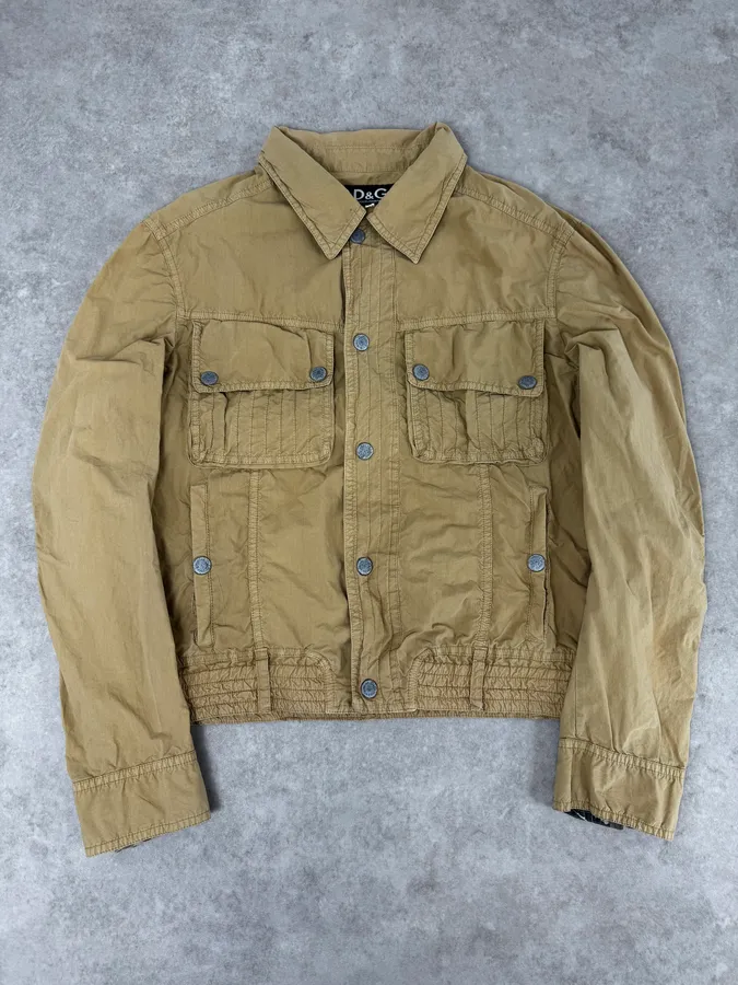 AW2004 Dolce & Gabbana Light Beige Military Utility Jacket