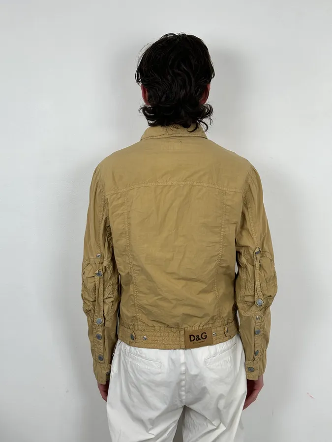 AW2004 Dolce & Gabbana Light Beige Military Utility Jacket - Image 3
