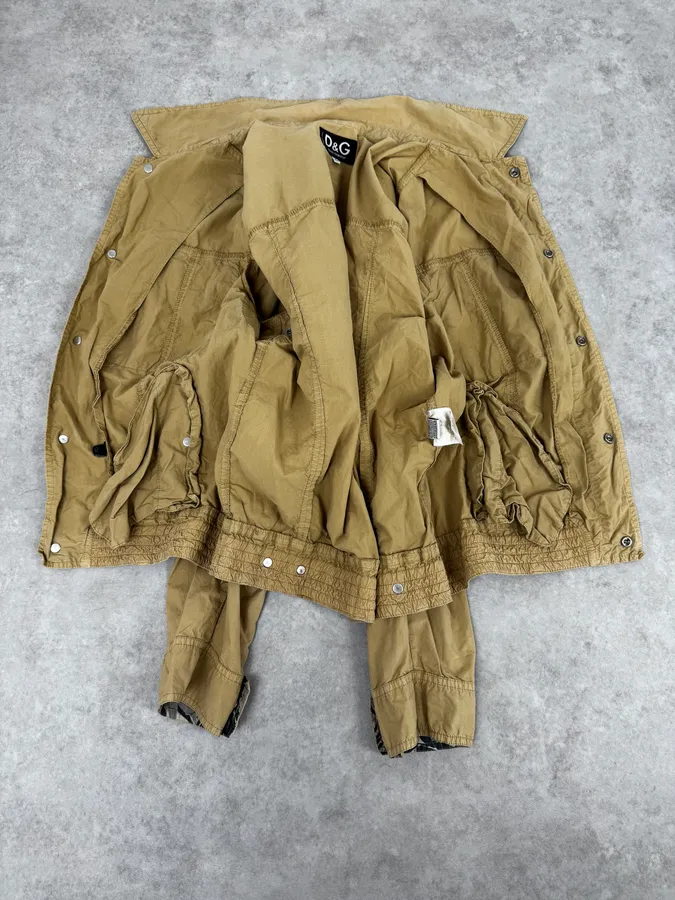 AW2004 Dolce & Gabbana Light Beige Military Utility Jacket - Image 7