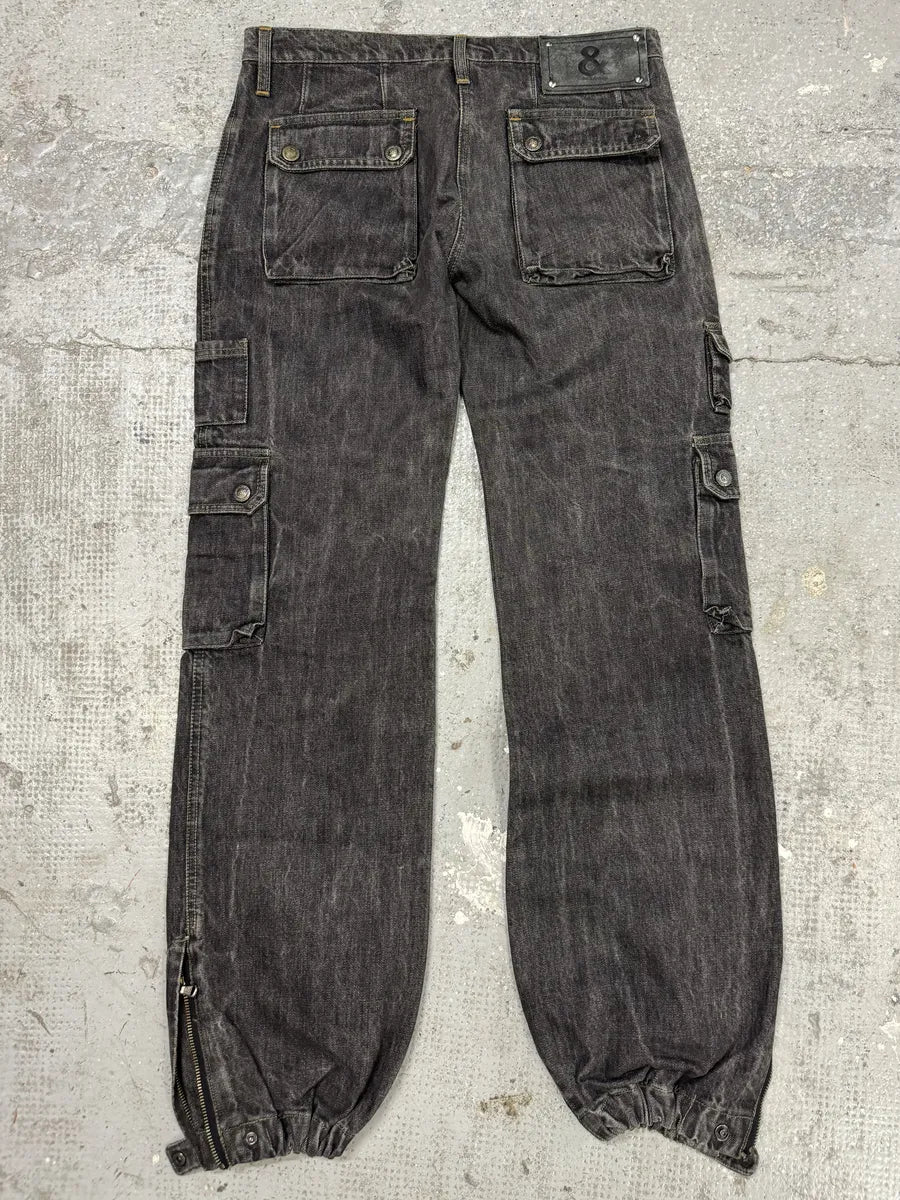 AW2004 Dolce & Gabbana Multi Pockets Grey Denim Jeans - Image 6