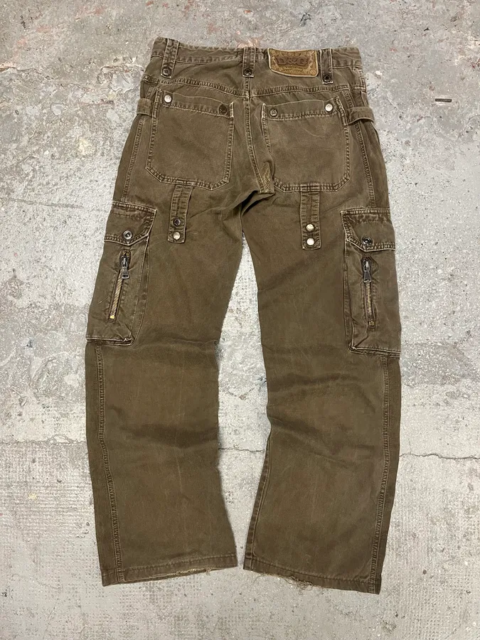AW2004 Dolce & Gabbana Olive Cargo Utility Pants - Image 3